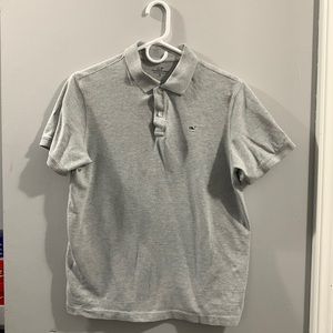 Vineyard Vines Boys XL Light Gray Short Sleeve Polo